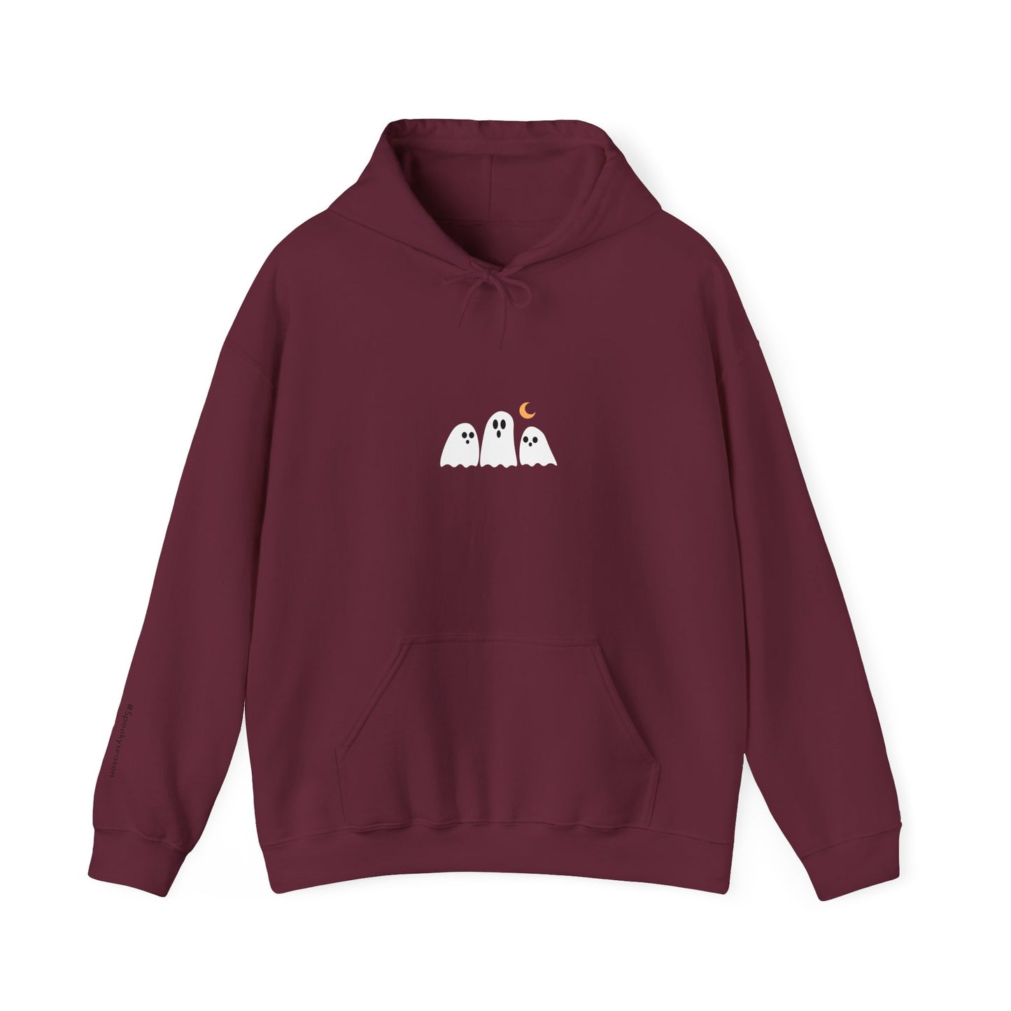 Minimalist Cozy Ghosts Hoodie - Unisex Halloween Sweatshirt