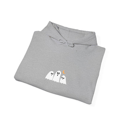 Minimalist Cozy Ghosts Hoodie -  Unisex Halloween Sweatshirt