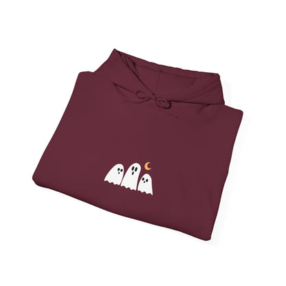 Minimalist Cozy Ghosts Hoodie -  Unisex Halloween Sweatshirt