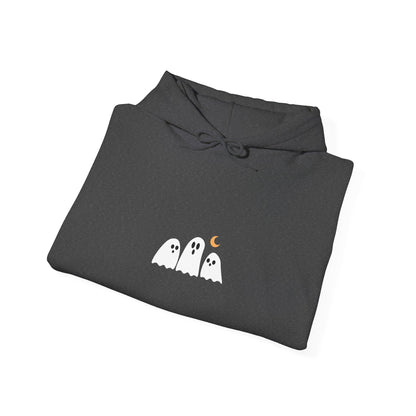 Minimalist Cozy Ghosts Hoodie -  Unisex Halloween Sweatshirt